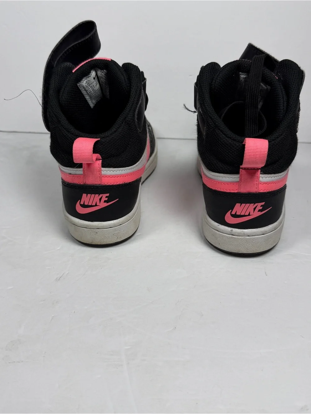 Nike Court Borough 2 Mid White Sunset Pulse - Size 3.5Y